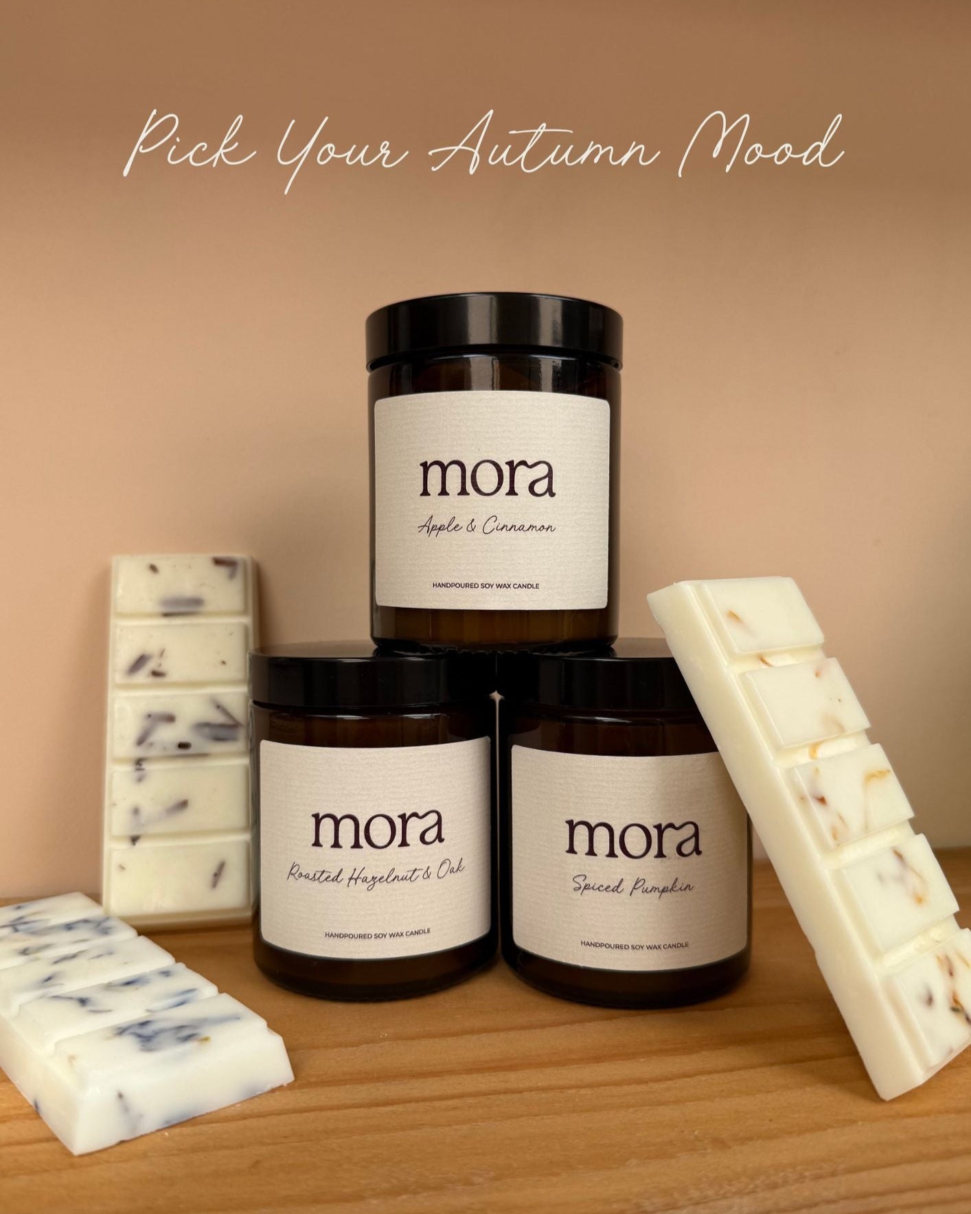 pick your autumn mood mora candles wax melts new collection autumn candles
