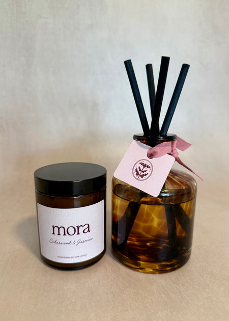 Cedarwood & Jasmine Candle & Diffuser Gift Set