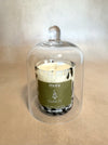 Frosted Fir Candle Mora with Cloche