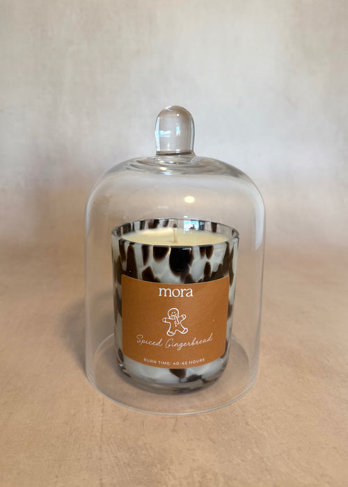 Spiced Gingerbread Mora Candle under Cloche
