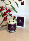 Red Berries and Holly Candle with Mora box Red berries decoration Christmas Dalmation Jar